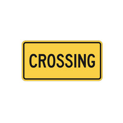 CROSSING Tab Traffic Sign