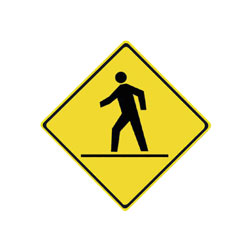 PEDESTRIANS AHEAD Traffic Sign