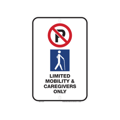 Limited Mobility and Caregiver Only Sign