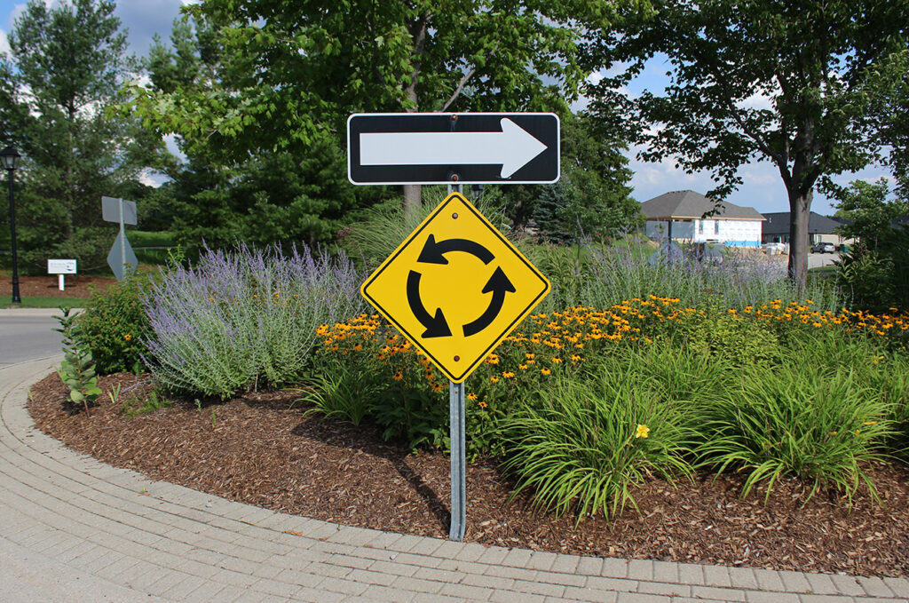 roundabout signs