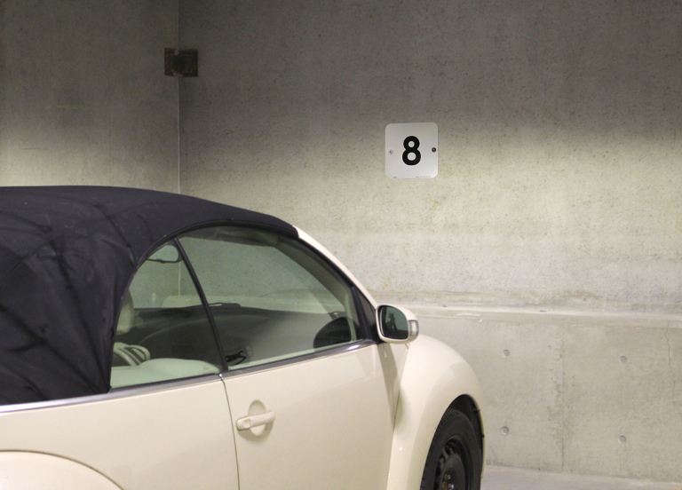 parking number sign