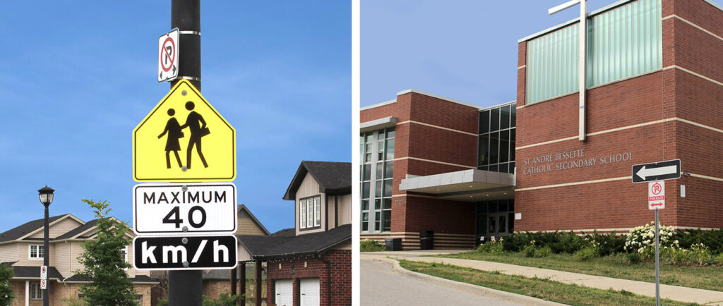 school parking lot signs