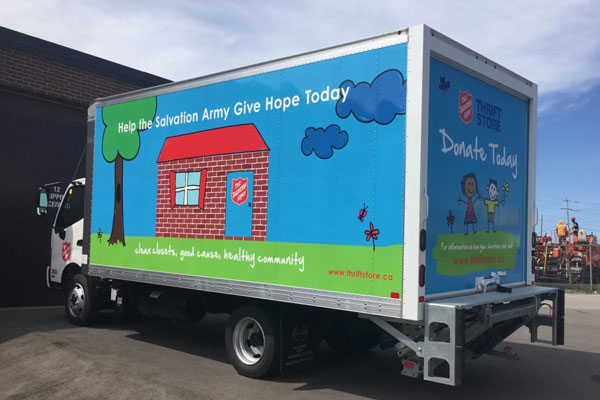 truck with vinyl wrap