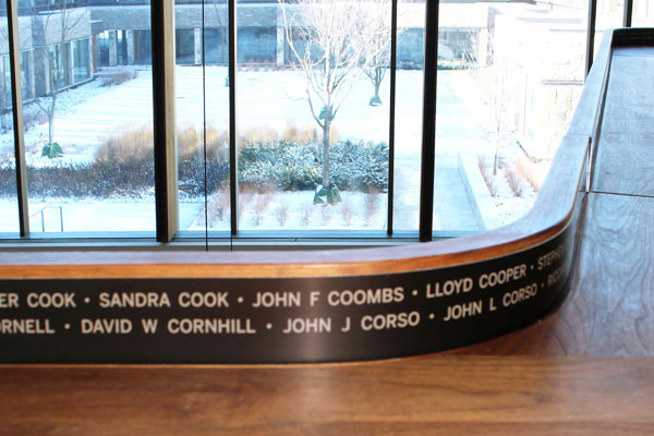 donor recognition metal photo curved