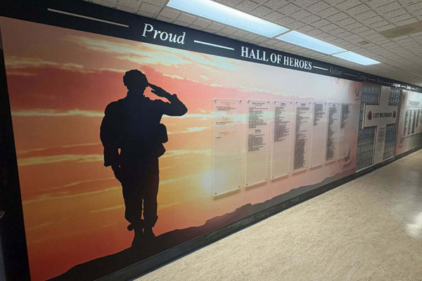 Donor Wall Mural with Engraved names