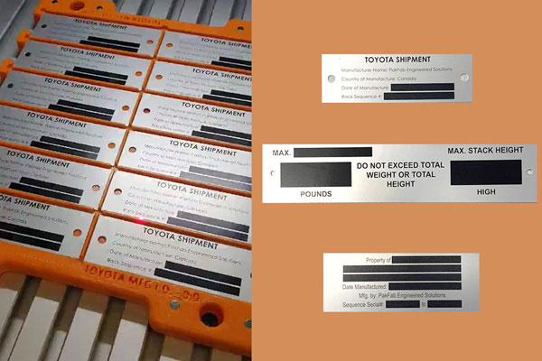 capacity tags dunnage