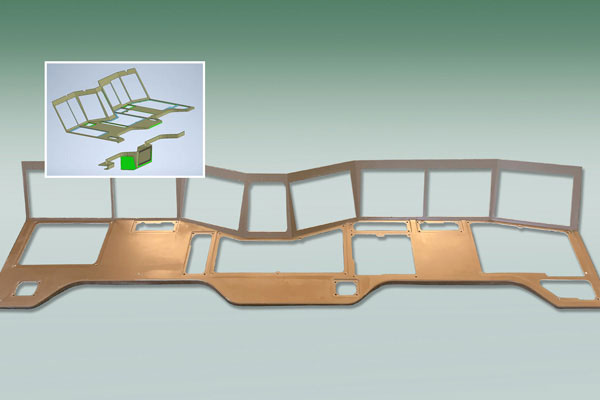 fiberglass driver desk CNC cut