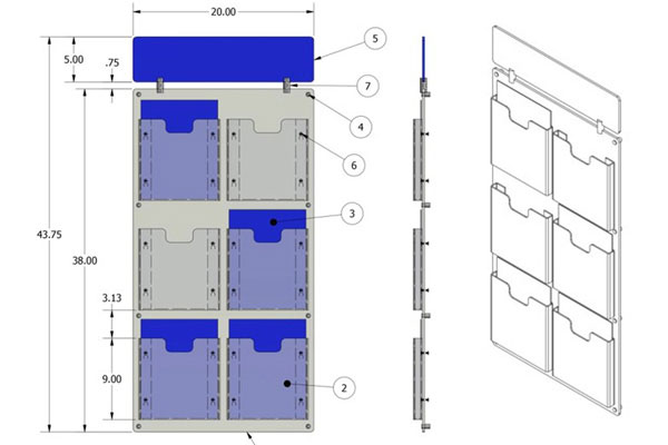 custom document holder stand office