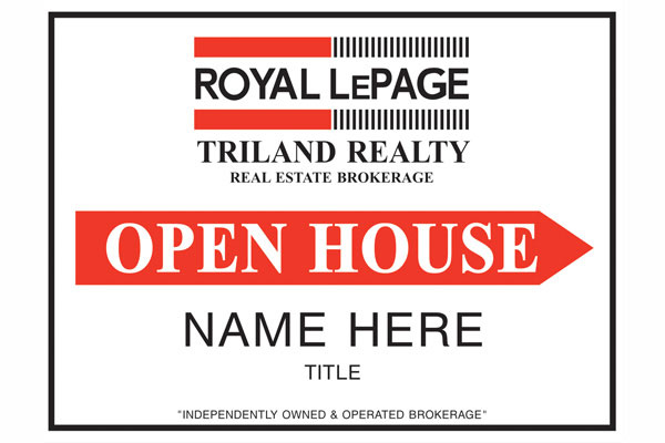 real estate open house sign