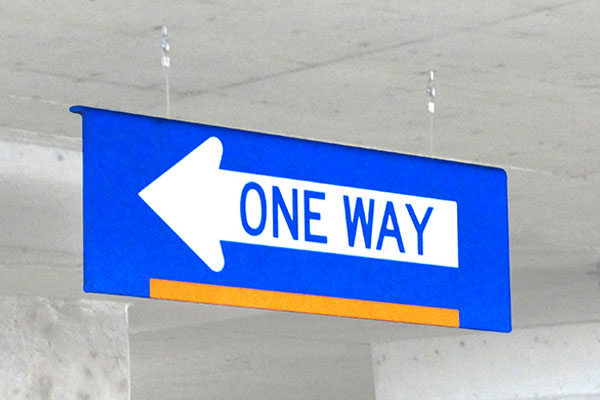 hanging sign parking garage