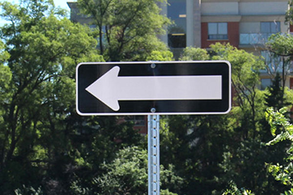 Parking Lot Directional Sign Arrow