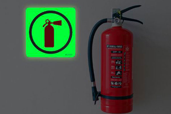 Safety signs photoluminescent glow in dark signs