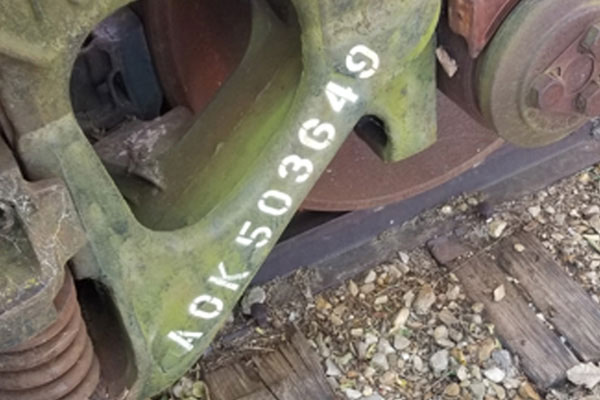 stencil on railcar remarking