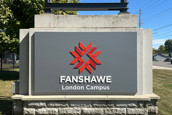 Ground Sign 3D stone with sign face