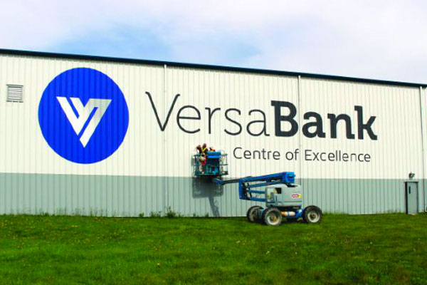 large format sign vinyl exterior building