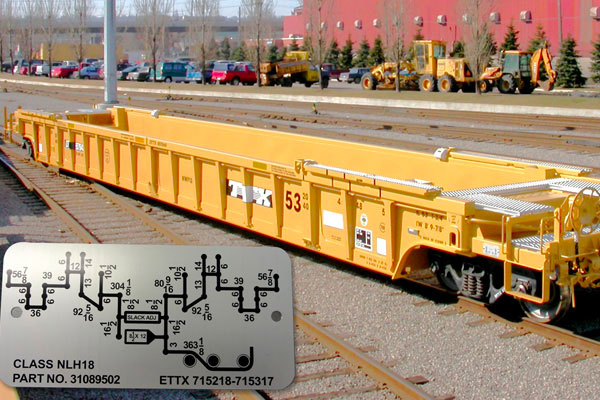 brake badge plates for railcars