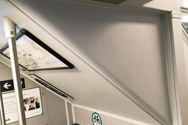 vacuum formed wall panels passenger train