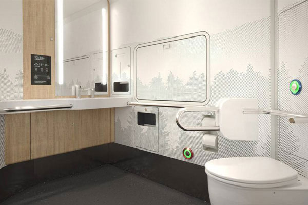 custom wallpaper bathroom train