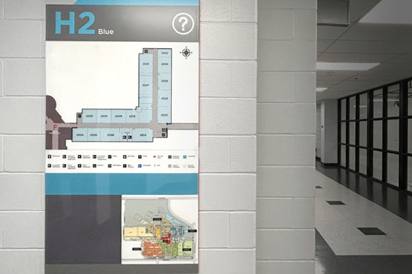 Wayfinding evacuation sign