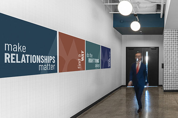 Graphic Displays Corporate Messaging Corporate Office Motivational Signage