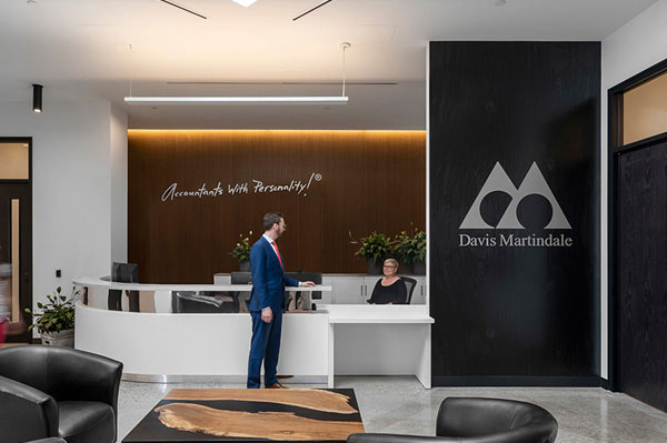 Corporate reception signage Welcome signage corporate logos and messaging