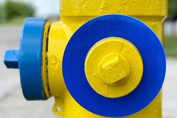 fire hydrant markers blue
