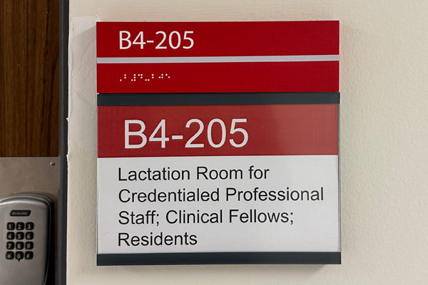 Hospital Room ID Braille Sign Insert Sign Wayfinding